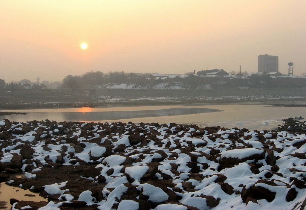 府河残雪 摄影 华绿