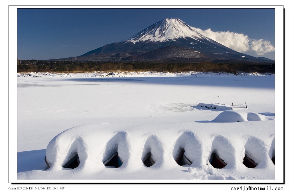 精进湖雪景 摄影 fujiyama