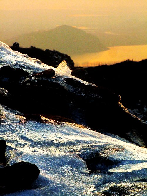 夕阳映雪 摄影 鼓岭山人