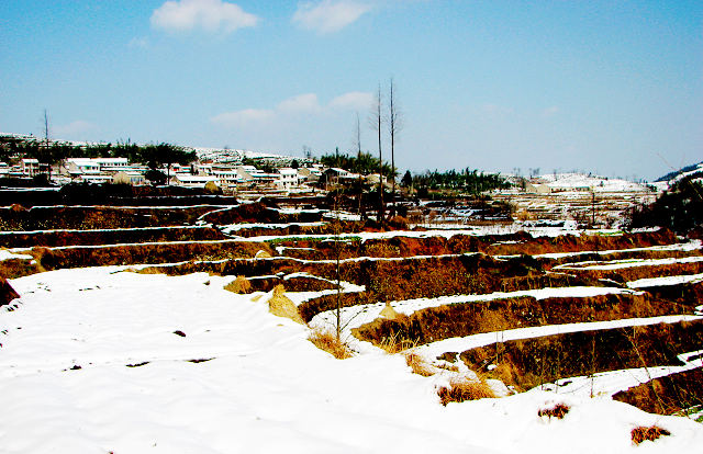 山村冬景 摄影 岚山孤云