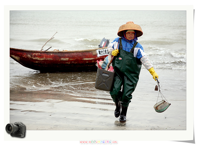 赶海归来 摄影 朦朦诗雨