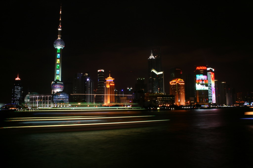 浦江夜景 摄影 蓝天1800