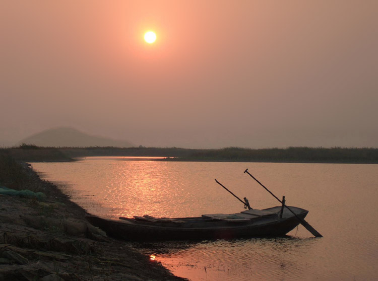 《夕阳永定河畔》 摄影 华汉