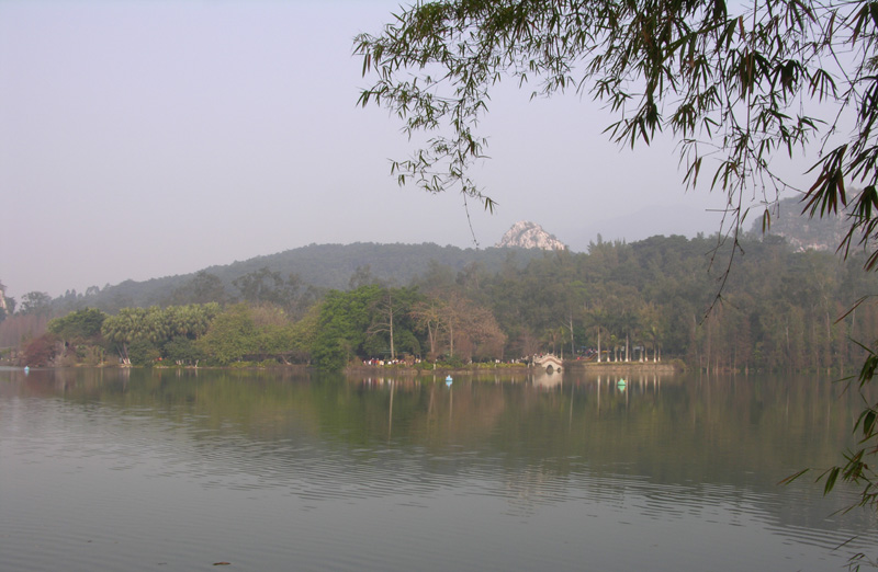 湖景 摄影 山松