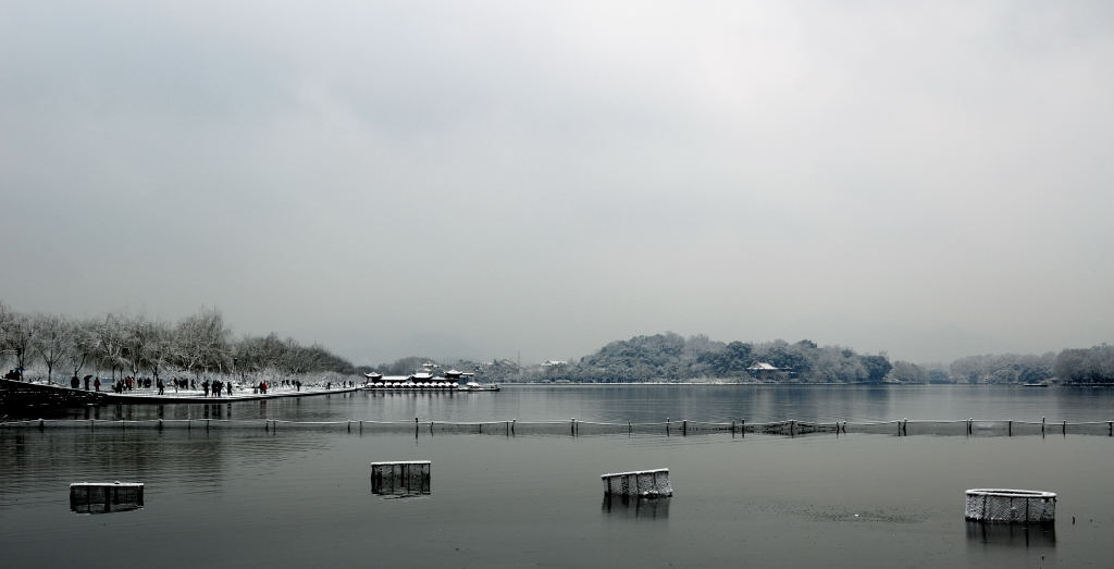 西湖雪景 摄影 等待阿雄