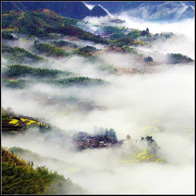 雨后山村披雾纱 摄影 duhp