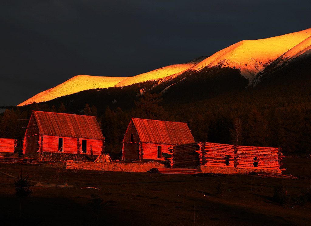 雪山夕照 摄影 老芒果