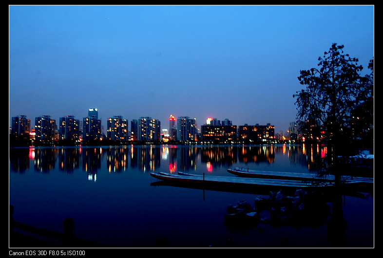 莫愁湖畔的夜景 摄影 野紫竹