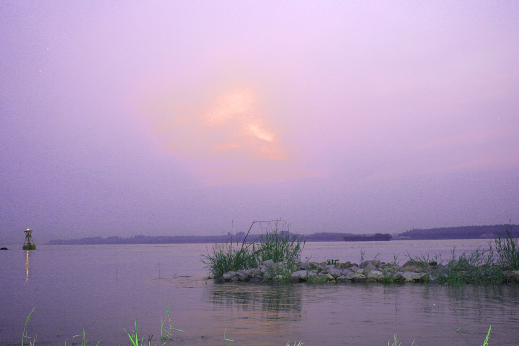 夕阳长江 摄影 且深且行