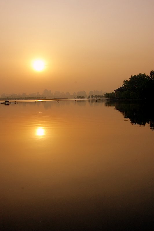 杭州西湖早晨 摄影 静静品茗