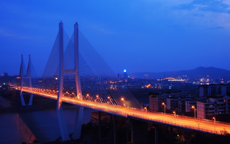 宜宾长江大桥夜景 摄影 江之头