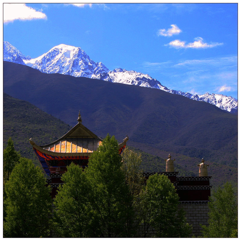 雪山下的庙宇 摄影 youzong