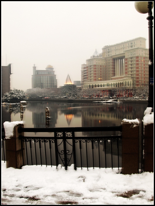 雪景---濠河 摄影 静海愚公