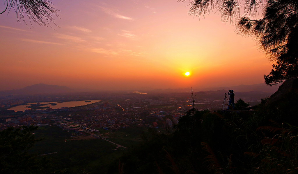 小陆拍夕阳 摄影 闽南戏子