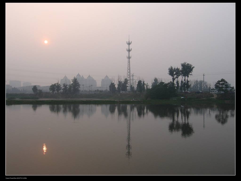 湖中景 摄影 秋天的玫瑰