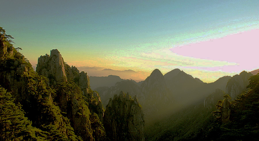 黄山一景--晨辉 摄影 交叉投影