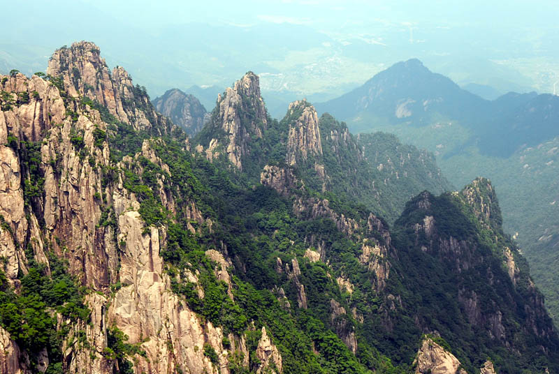 黄山风景 摄影 交叉投影