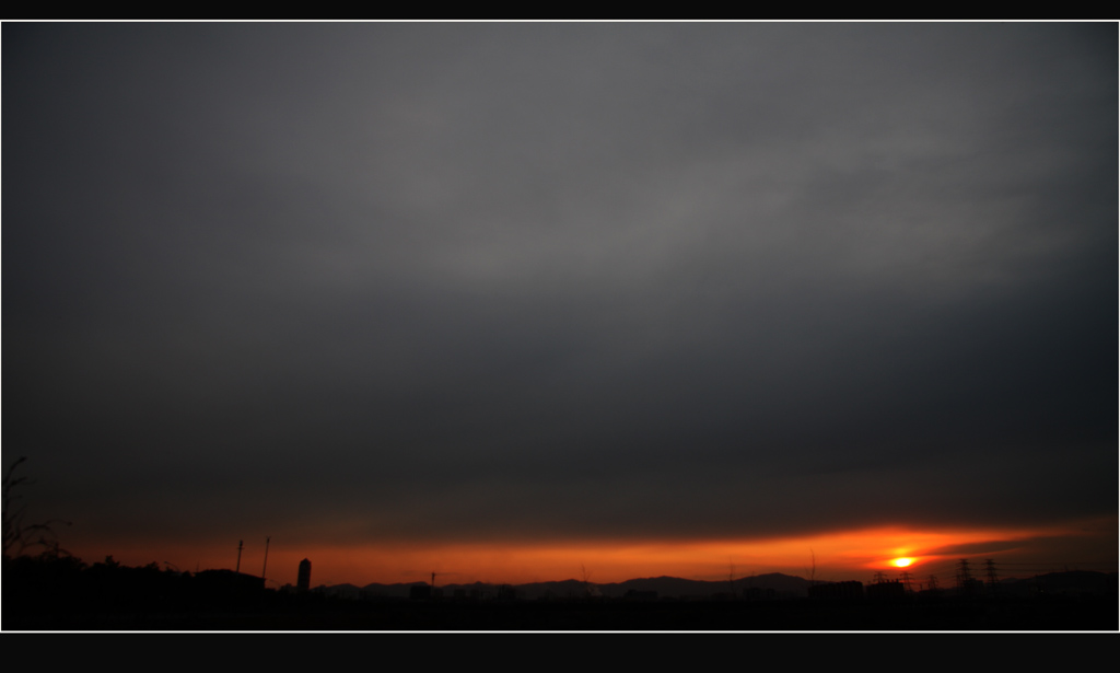 千里夕阳一线天 摄影 真实影像