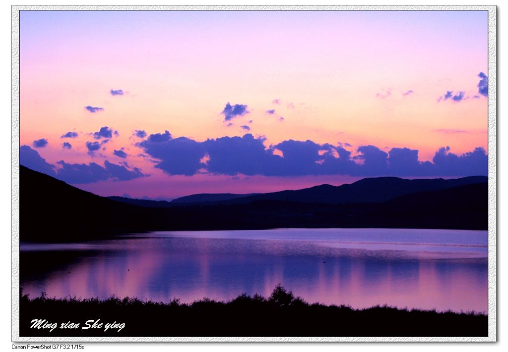 静静的桃山湖 摄影 夕阳铁臂