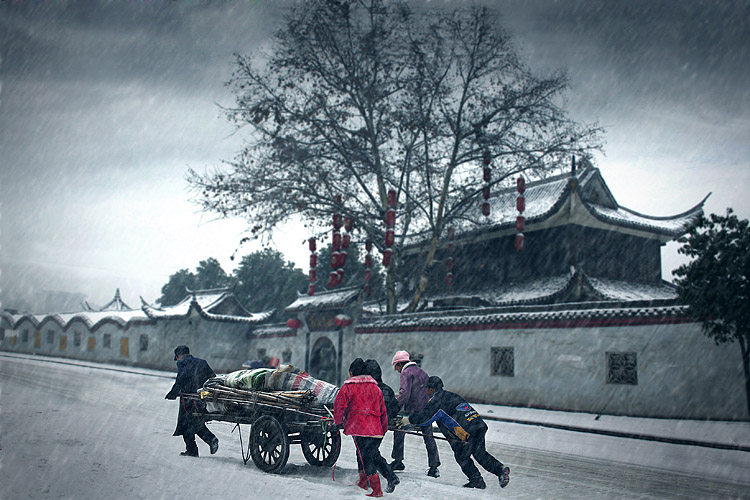 风雪归途 摄影 舍鹰