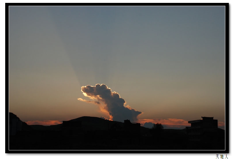 夕照乡村 摄影 色度