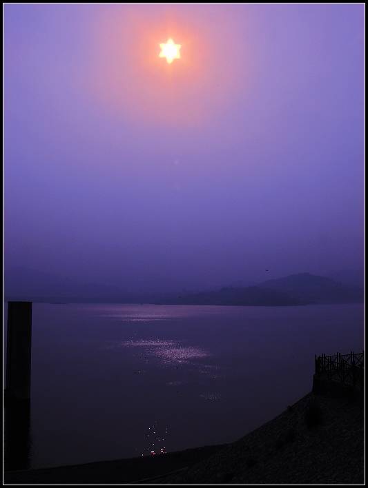 高峡平湖现落日 摄影 烟雨霞波