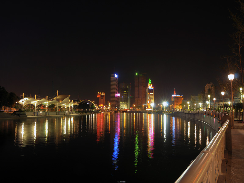 海河夜景 摄影 渔夫码头