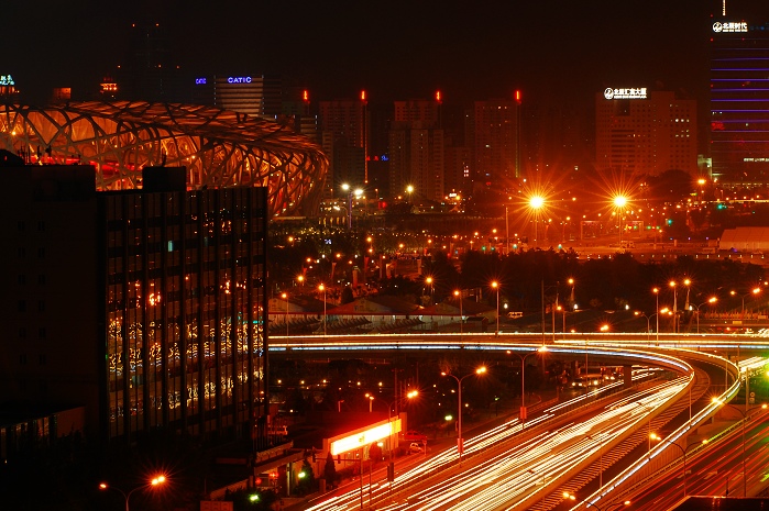 北京．鸟巢夜景 摄影 江门仔