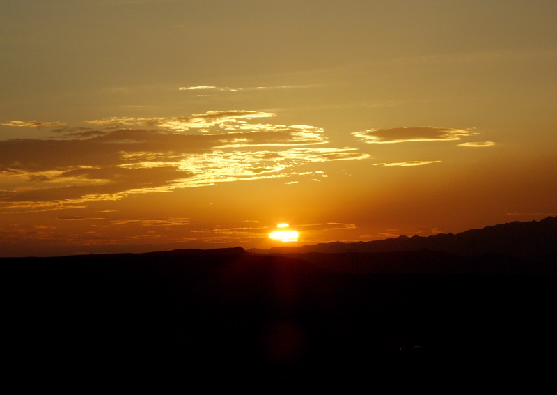 戈壁滩的夕阳 摄影 解冻