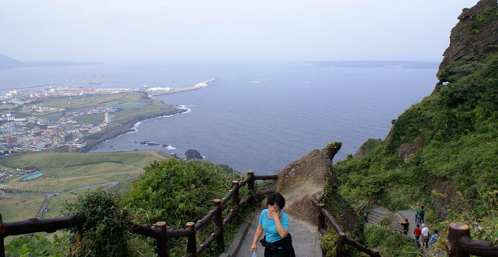 韩国-济州岛 城山日出峰风光 摄影 银色黄金