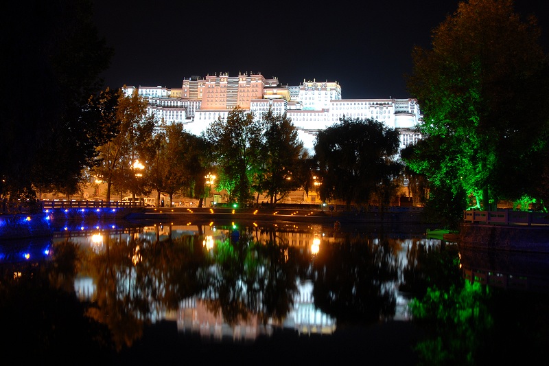 布达拉宫夜景 摄影 有缘人