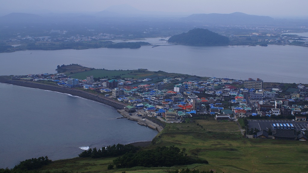 韩国-济州岛 城山日出峰风光 摄影 银色黄金