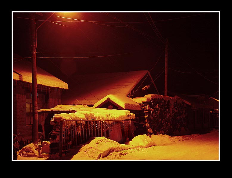 雪乡人家 摄影 桦树皮