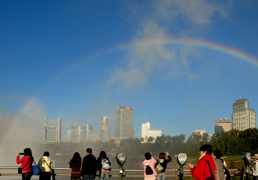 尼亚加拉大瀑布的上空 摄影 丁一