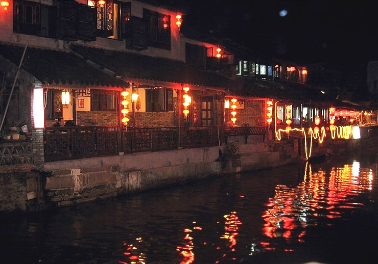 西塘夜景 摄影 紫叶