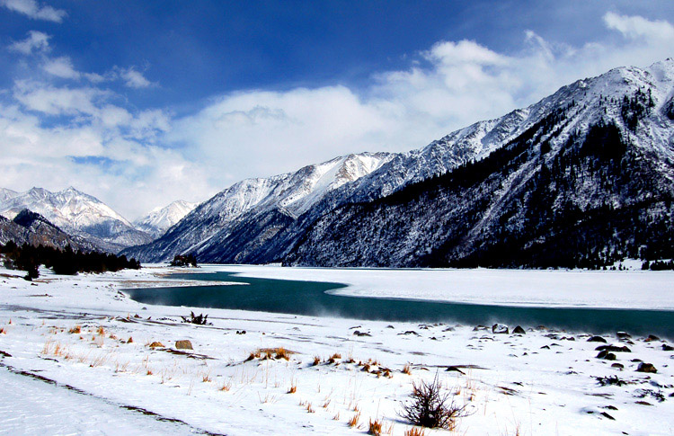 然乌湖的冬景 摄影 阿添