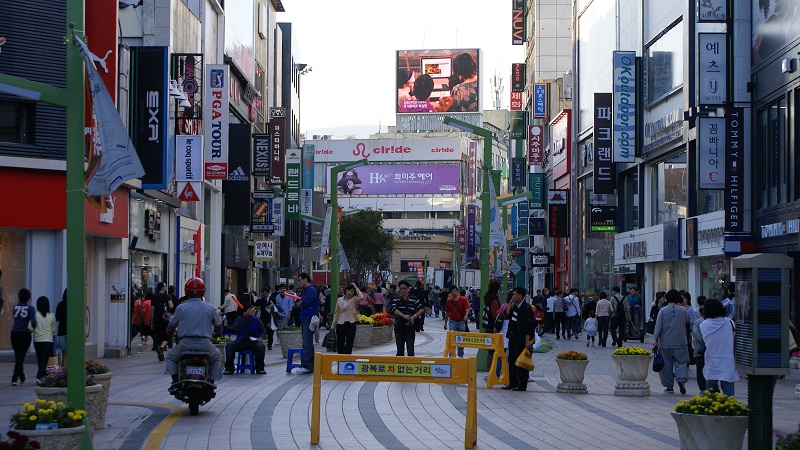 韩国-釜山 国际市场街景 摄影 银色黄金