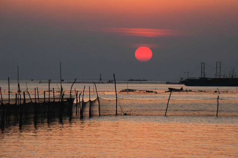 夕照洪泽湖 摄影 淮上老兵