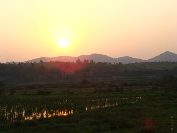 乡村夕照 摄影 江南一舟