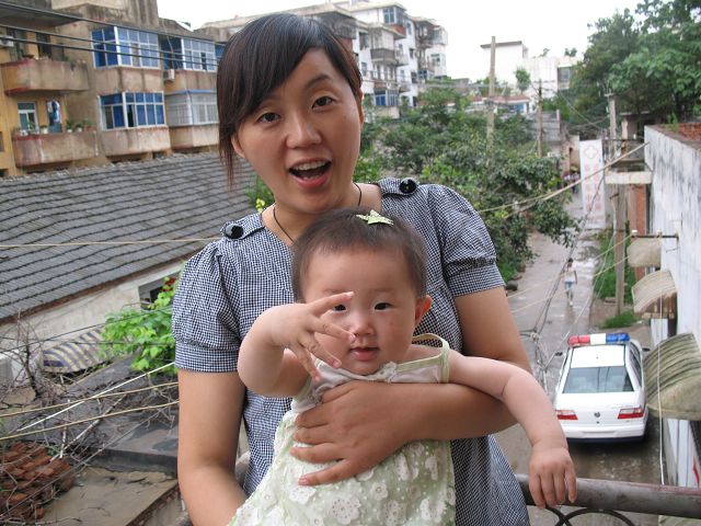 开心的母女 摄影 菊子