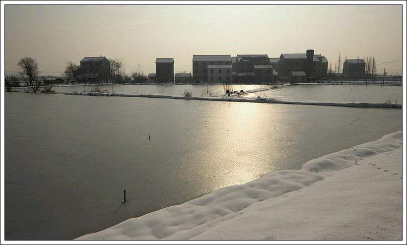 雪景 摄影 金边