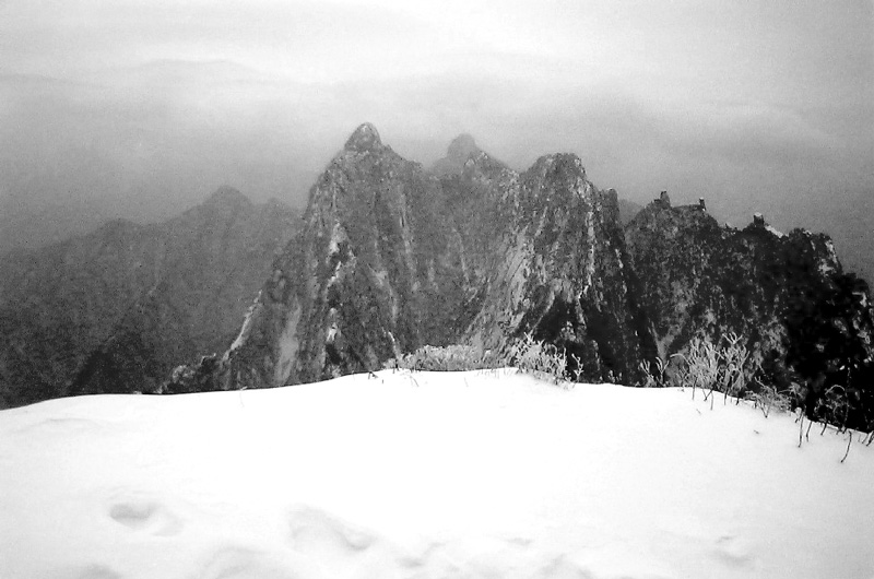 華山雪 摄影 黑白写真