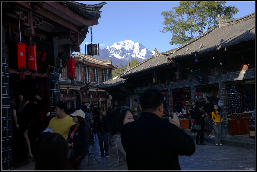 丽江远眺玉龙雪山 摄影 大漠.