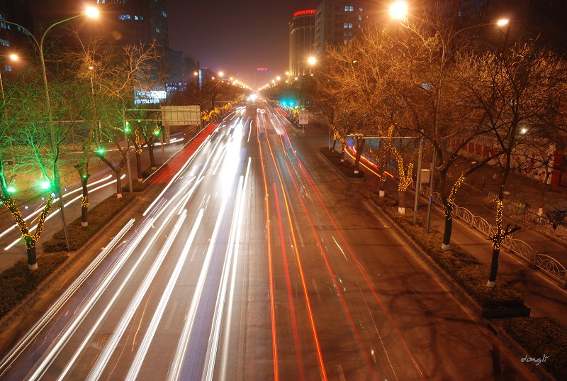 石家庄中山东路夜景 摄影 东篱D调