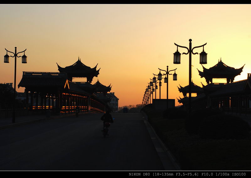 廊桥夕照3 摄影 雪影越风