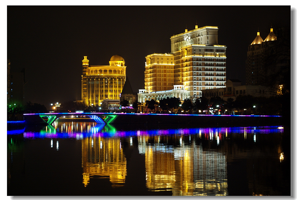 濠河夜景 摄影 静海愚公