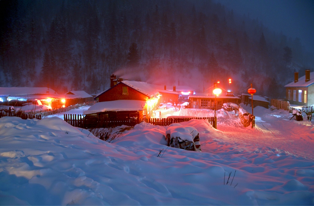 雪村之夜 摄影 凌茫