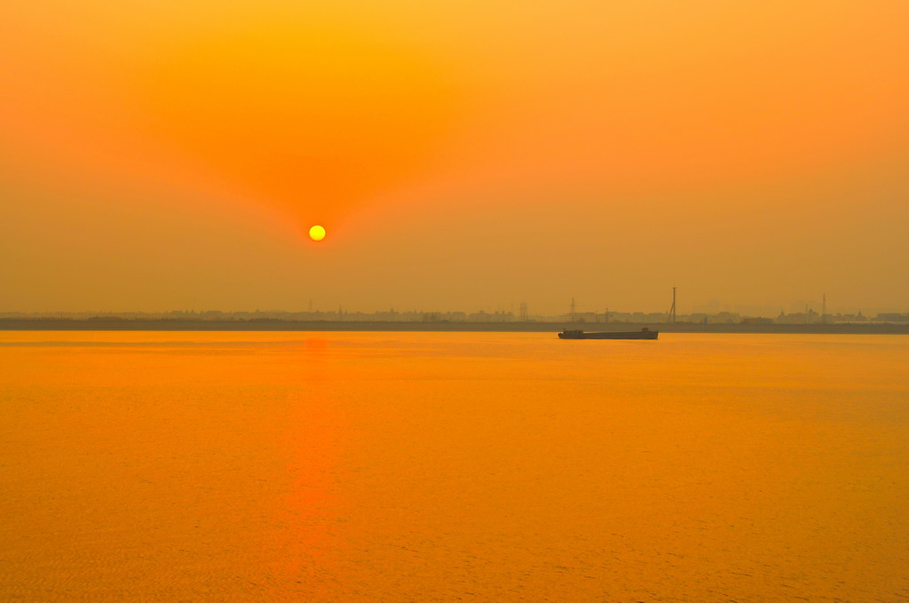 日出钱塘 摄影 夕阳颂影