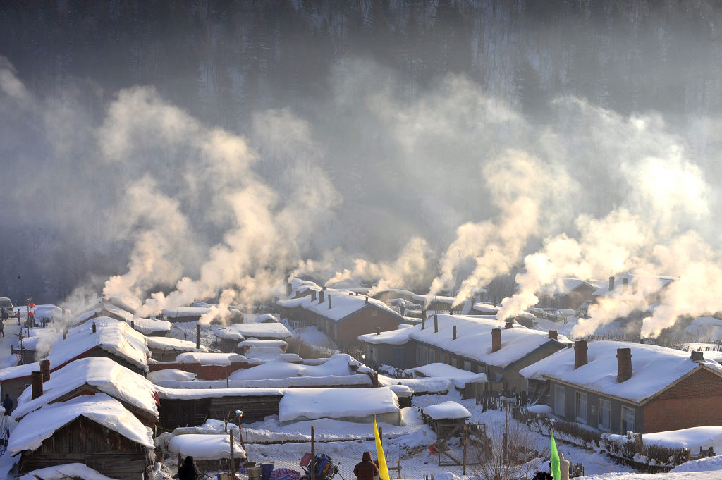 雪乡晨炊 摄影 赛翁