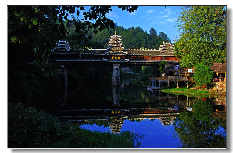 侗寨经典景观--普修桥 摄影 亚贝